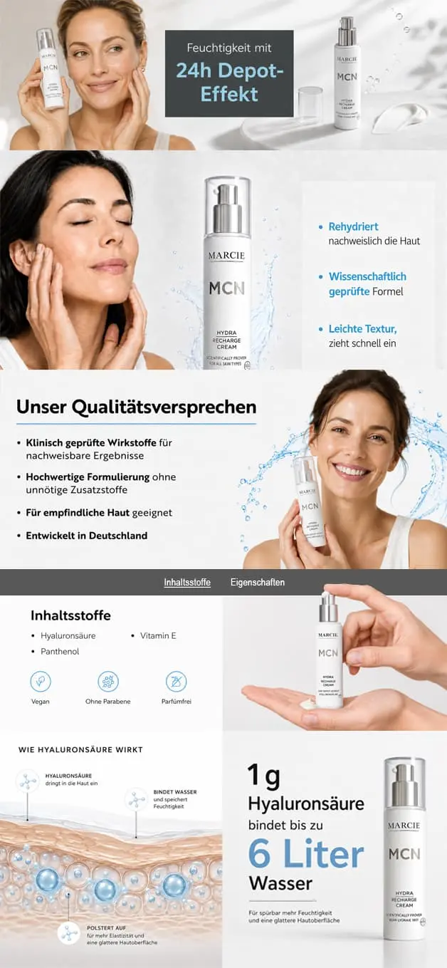 Marcie MCN Hydra Recharge Cream A+ Content