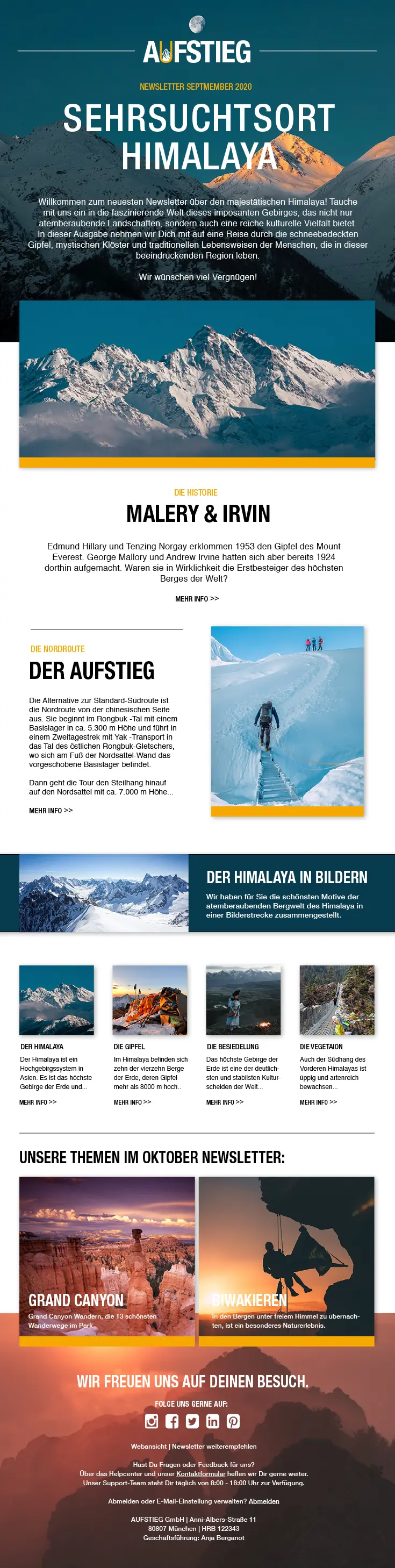Newsletter Aufstieg