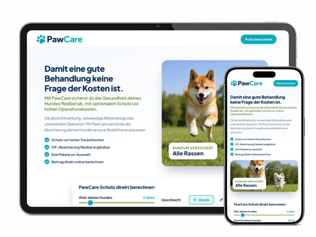 PawCare Landingpage